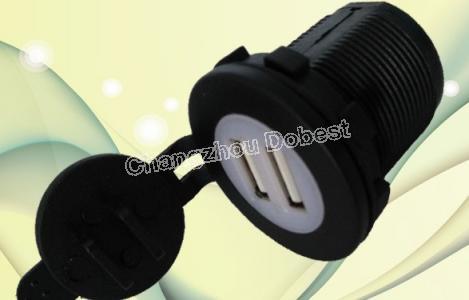 DB-US12 Bus Double USB Charger with LED Light